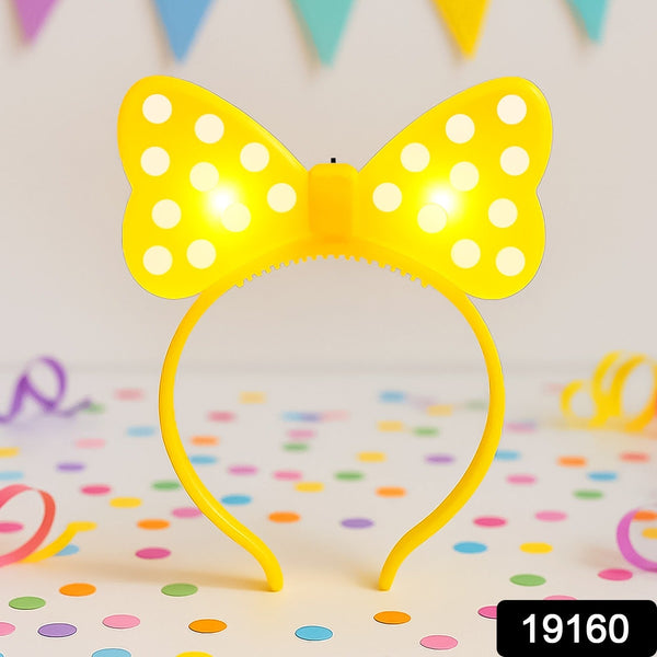 LED Glowing Bow Hairband (1 Pc) the24kgal