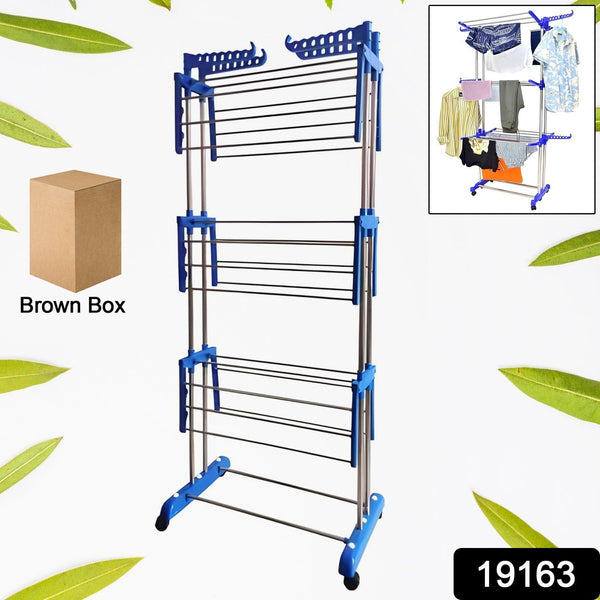 Foldable Stainless Steel Clothes Drying Stand Rack the24kgal