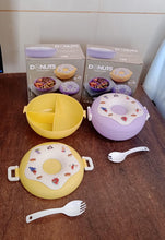 Donut Shaped Double Insulated 3 Compartment Lunch Box (1 Pc / Mix Color) the24kgal