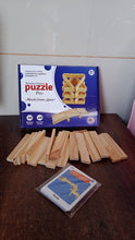 Wooden Pattern Brain Puzzles 20 Pcs Wooden Strips, 40 Pattern Cards (1 Set) the24kgal