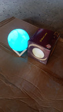 Moon Night Lamp Blue Color with Plastic Stand (15 x12 Cm / 1 Pc) the24kgal