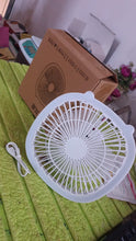 USB PORTABLE MINI DESK FAN WITH LIGHT & COLOR BOX (1 PC / Mix Color) the24kgal
