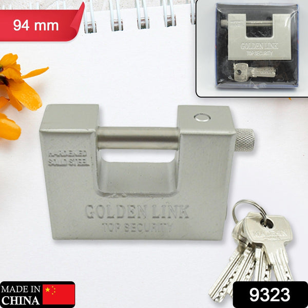94mm Stainless Steel Padlock: Rectangular, Hardened Steel, 5 Keys the24kgal