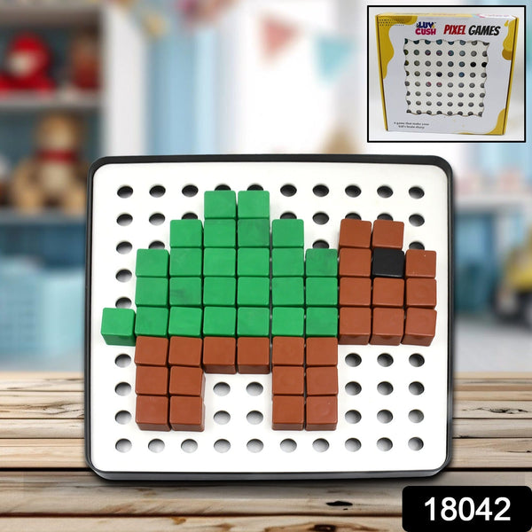 Pixel Cubes Toy for Children Early Education, Pixel Game Educational Board Games Board, Birthday Gift for Kids, Learning Math Toy, Brain Games, Math Puzzle (Approx 180 Cubes With Pixel Board & Book) the24kgal