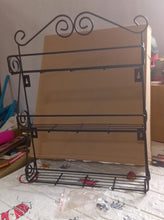 Big Wall Mounted Iron Wall Shelf with 3 Storage Racks for Kitchen, Pantry, Cabinet, Counter top or Free Standing, Rack Holder for Kitchen the24kgal