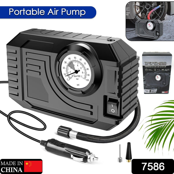 Tire Inflator Portable Air Compressor 12V Small Air Pump for Car Tires Bicycle Balloons, Cars, Bike, Bicycles and Other Inflatables with LED Light (12V) the24kgal