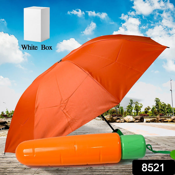 Vegetable shaped Folding Umbrella, Plastic Case Creative Fashion Folding Mini Sun Shade Rain Umbrella, Unique Umbrella, Sun & UV Protection, Cute Design (1 Pc) the24kgal