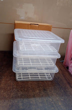 Plastic Food Storage Containers with Removable Drain Tray and Lid (3 Pcs Set) the24kgal