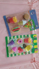3D Food Fancy & Colorful Erasers – Cute Novelty Eraser Set for Kids & School Prize (1 Set / Mix Design & Color) the24kgal