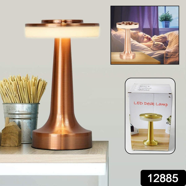 Touch LED Metal Desk Lamp – USB Rechargeable, 3 Colors/Brightness Levels, Dimmable Eye Protection (1 Pc) the24kgal