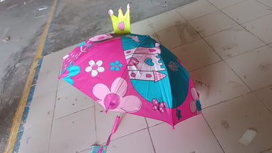 3D Kids Umbrella with Cartoon Print – Cute Waterproof Rain Umbrella (1 Pc) the24kgal