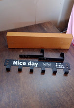 Heavy-Duty Carbon Steel Door Hook Hanger Rack (1 pc / 6 Hook / Black) the24kgal