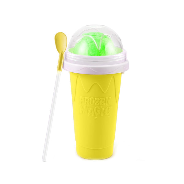 Smoothies Maker Cup, Magic Quick Frozen Smoothies Cup Cooling Cup Double Layer Squeeze Cup Slushy Maker (1 Pc) the24kgal