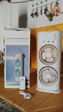 Electric Fan Desktop Double-Head Powerful Air Cooler (1 Pc / With Remote) the24kgal