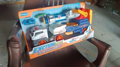 Large Truck Toys Include 2 Racing Cars+4 Ball, with Light & Sounds (Battery Not Included) the24kgal