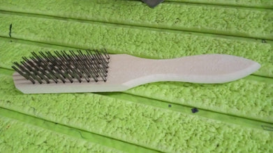 Wooden Handle Steel Wire Brush (1 Pc) the24kgal