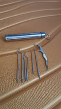 7 IN 1 STAINLESS STEEL TOOTHPICK FLOSSIER SET (1 SET / With Case) the24kgal