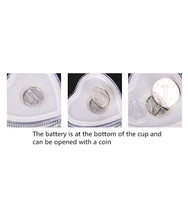 Heart Shape Activated Blinking Led Glass Cup the24kgal