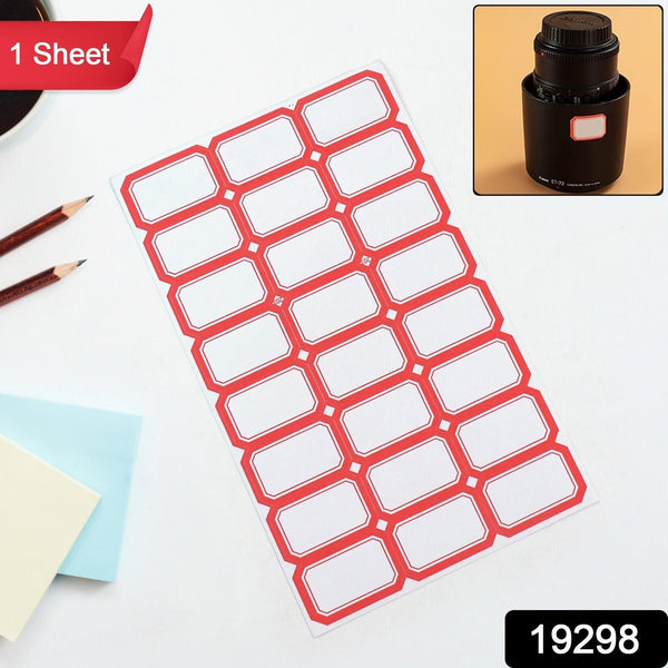 Multipurpose Writable Blank Label Sticker Sheets (1 Sheet) the24kgal