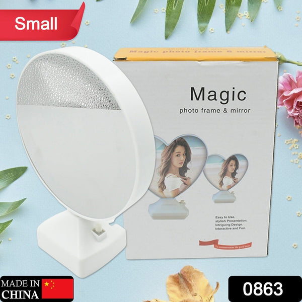 Plastic 2 in 1 Mirror Come Photo Frame with Led Light the24kgal