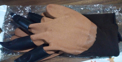 Garden Farming Gloves With Hand Fingertips & Plastic Claws (1 Pair) the24kgal