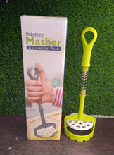Multi Functional One-Handed Plastic Manual Mashed Potatoes Masher, Mash Sweet Potato Masher with Comfort Grip and Stainless-Steel Spring Design for Nonstick Pans (1 Pc) the24kgal