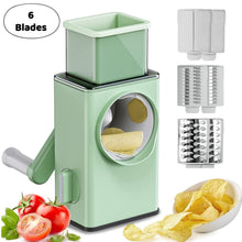 Stainless Steel Vegetable Chopper with 6 Blades - Kitchen Mandoline Slicer the24kgal