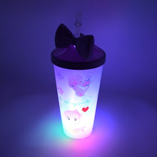 Unicorn Water Bottle with Straw & Lid for Kids (With Light) the24kgal