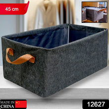 FOLDABLE STORAGE BOX HANDLES, COTTON AND LINEN STORAGE BINS AND BASKETS ORGANIZER FOR NURSERY, CLOSET, BEDROOM, HOME (45 Cm) the24kgal