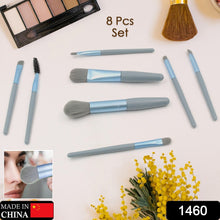 8-Piece Mini Makeup Brush Kit – Portable Premium Synthetic Set with Case (Mix Colors) the24kgal