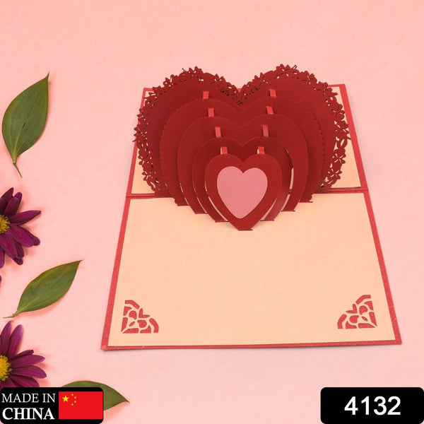 3D -Up Greeting Card (1 Pc): Birthday, Love, Christmas the24kgal