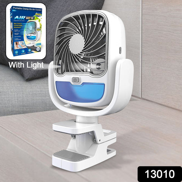 Air Portable Fan, Grip Go 3 Speed Small Fan, Great Stroller Fan, Travel or Desk Fan, Cordless Personal Evaporative Air Cooler, Universal Clamp for Indoor & Outdoor Use, 360 Degree Head Swivel, LED Color Changing Light the24kgal