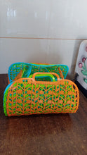 Plastic Foldable Basket Bag || Fruit & Vegetable Storage Basket (3 Pcs Set / Multicolor) the24kgal