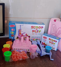 Scoop and Play Set, Color Dough for Kids Play Toys, Ice Cream Maker Machine (36 Pcs Set) the24kgal