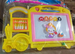 Bus Shape Drawing & Writing Slate Board for Kids (1 pc / 32 × 21 Cm) the24kgal