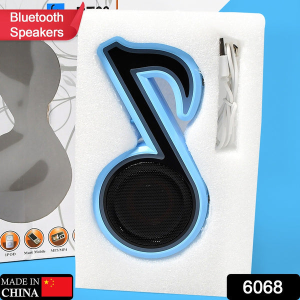 Mini Portable Music Note Shape Speaker Subwoofer Colorful Musical Note LED Lighting Sound For Creatives Gift Computer Phone Sound Equipment Bluetooth speaker (Media Player) the24kgal