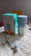2 In1 Portable Crusher Juicer With Handle & Straw for Smoothie Sipper USB Rechargeable (340 ml) 6 Stainless Steel Blades Compact Juicer Mixer, Juicer Portable Fresh Juice Blender Portable Electric Juicer ( 340 ML ) the24kgal