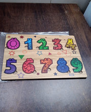 Wooden Number Puzzle Learning Educational Board (1 Set / 28×20 Cm) the24kgal