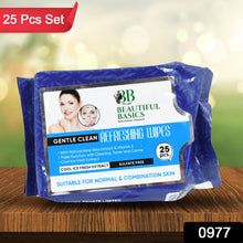 Refreshing Wet Wipes for Face | Facial Cleansing | Refreshing & Skin Hydration| Soothing for skin | pH Balance & Alcohol Free | Nourishing with Fruit extract | 25 Wipes the24kgal