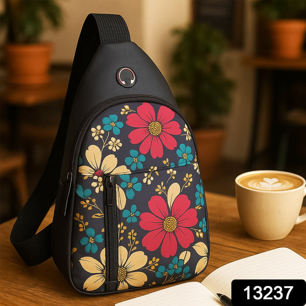 Waterproof Waist Bag, Shoulder Bags USB Charging Earphone Hook Sling Travel Bag (1 Pc / Mix Color) the24kgal