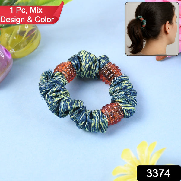 Small Hair Rubber Bands (Pack of 1 / Multicolour / Design), Hair accessories the24kgal