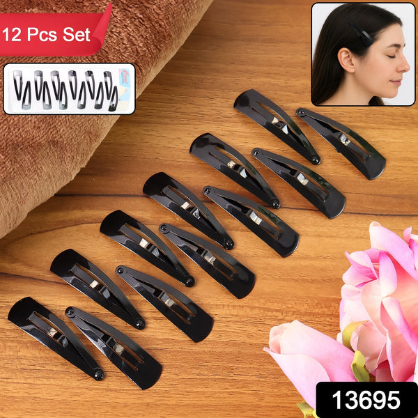 Metal Tik Tak Hair Clips (12 Pcs Set), Hair accessories the24kgal
