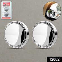 360DEGREE BLIND SPOT ROUND WIDE ANGLE ADJUSTABLE CONVEX REAR VIEW MIRROR - PACK OF 2 the24kgal