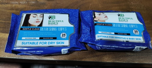 Beautiful Basics Dry & Sensitive Skin Face Wipes (2 Pkts x 50 Pcs Wipes) the24kgal
