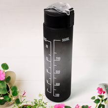 Plastic Black Motivational Water Bottle with Straw (900 ML) the24kgal