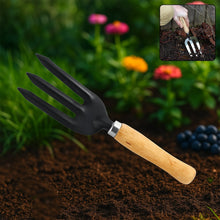 Hand Weeding Fork (Steel, Black) the24kgal