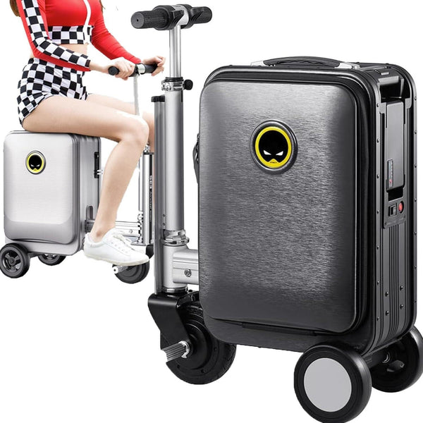Electric suitcase smart driving luggage electric suitcase scooter with removable battery speed (1 Pc) the24kgal