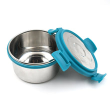 Miracle Solo round Lunch box High Grade Stainless Steel Double Wall Insulated 300ML Food Container 4 Lock Clip Leak Proof Lid, Best Return Gift for Any Occasion (1 Pc) the24kgal