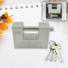 94mm Stainless Steel Padlock: Rectangular, Hardened Steel, 5 Keys the24kgal