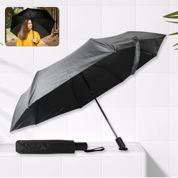 2 Fold Manual Umbrella – Wind, Sun & Rainproof with Steel Shaft & Wrist Strap the24kgal